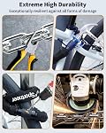 Sportneer Bike Lock: 8mm Heavy Duty Bike Chain Lock with 2 Keys & Hardened Metal Lock Head, 100cm 120cm High Security Anti-Theft Bicycle Lock for Road Mountain Electric & Folding Bikes