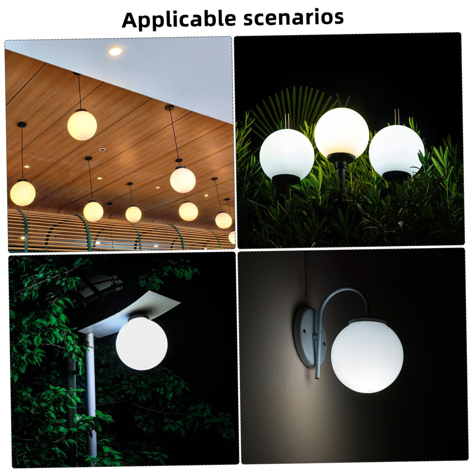 Lampione In Globo 15 Cm Rotondo Globi Di Luce Lampadario Di Ricambio Paralume Copre Lampada Della Sfera Ombra Globi Di Luce Esterna Lampada Accessorio
