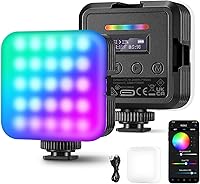Vista 1 de NEEWER RGB62 Luz de video RGB magnética con control de APP mejorado, luz de cámara LED de color completo a 360° con 3 Cold Shoes CRI97+ 2500K-8500K