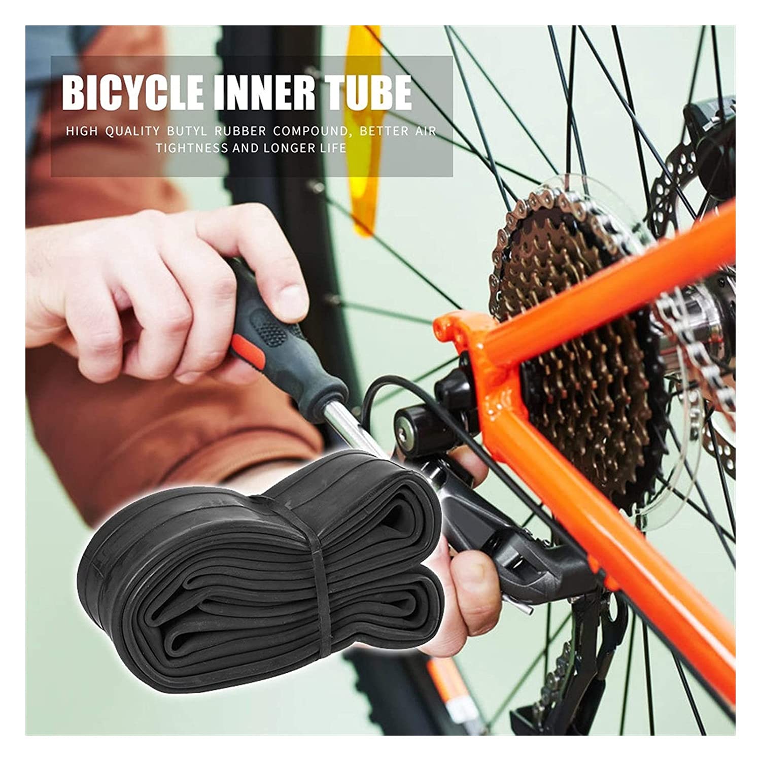 MTB opona rowerowa zawór Schradera 18/20/22/24/26 przenośna opona z gumy butylowej dętka rowerowa elementy rowerowe (24x1,75)