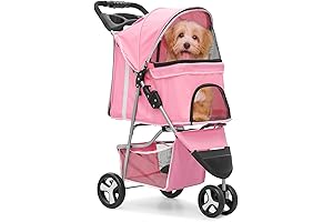 MoNiBloom: Foldable 3-Wheel Pet Stroller | Enhanced Travel for Small Pets
