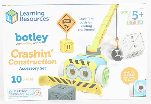 Miniatura 8 de Learning Resources Botley Crashin' Construction Challenge, juego de accesorios, codificación para niños, juego de construcción, juguete STEM, a