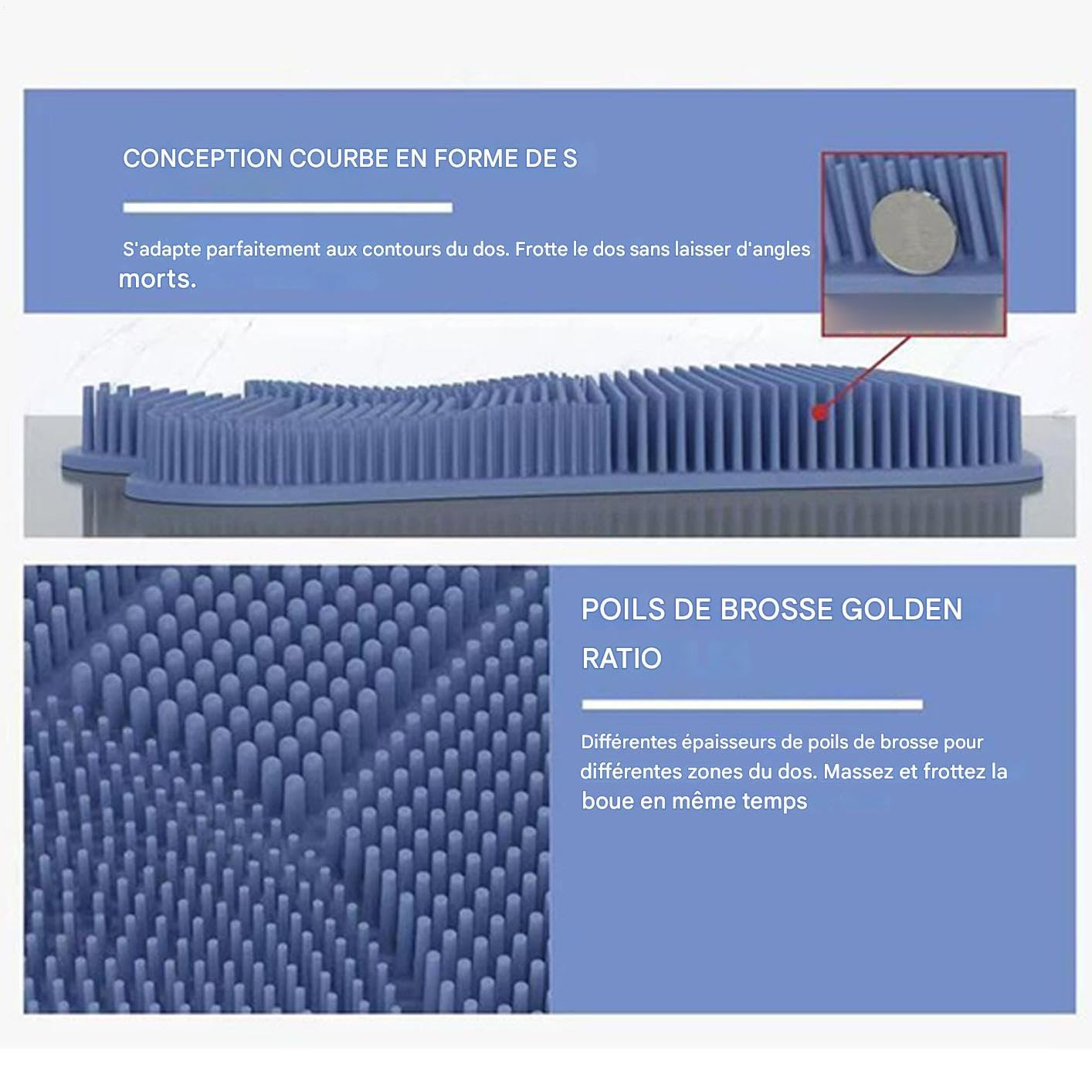 Tapis Exfoliant Pieds Douche | Gommage Dos Lave Pieds pour Douche | Support Murale à Ventouse pour Accessoires de Nettoyage du Talon et du Dos et de Bain pour Baignoire et Appartement