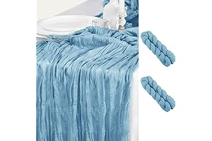 RUCKAE Cheesecloth Table Runner 35x120 inch