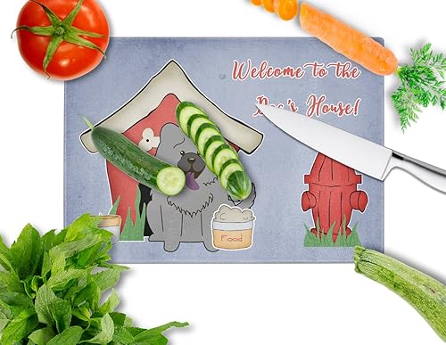 Miniatura 2 de Caroline's Treasures BB2893LCB Dog House Collection Chow Chow Tabla de cortar de vidrio azul grande decorativa de vidrio templado tabla de cortar y