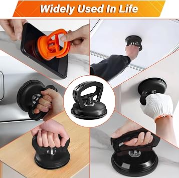 Dent Puller,3 Pack Car Dent Puller Suction Cup Dent Puller Car Dent Removal Kit Dent Remover Tool and Dent Repair Kit Handle Lifter for Cars Body,Glass,Screen,Tiles Lifting,Objects Moving