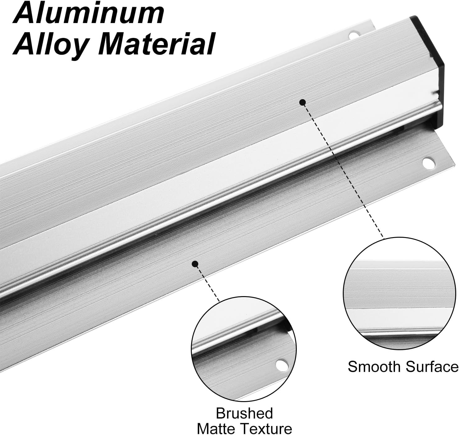 4 Pack 16 Inch Restaurant Ticket Holder Receipt Holder, Aluminum Slide Check Rack, Silver Kitchen Ticket Rail Bill Order Display Rack for Office Café Pub Bar