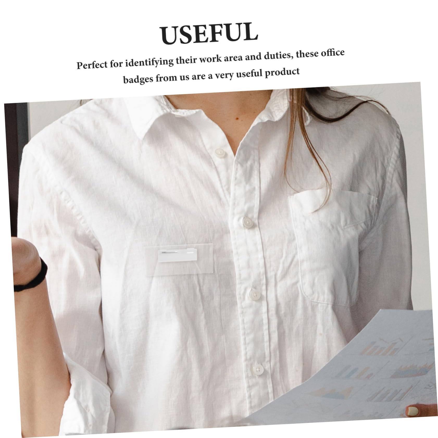 HOMSFOU 5 Set Inserire Il Badge Della Tessera Portabadge Orizzontali Astuccio Titolari Di Tessere Di Autorizzazione Possessori Di Badge Per Studenti Acrilico 10 Pezzi * 5