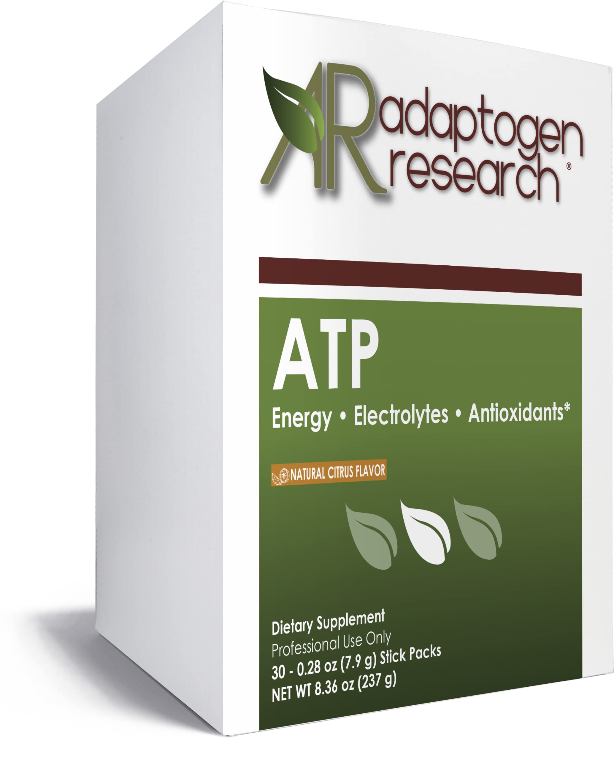 ATP Natural Citrus Flavor | Energy Electrolytes Antioxidants Drink | with Purenergy Blend, Quatrefolic, Methylcobalamin, Vitamins, Trace Minerals | 30