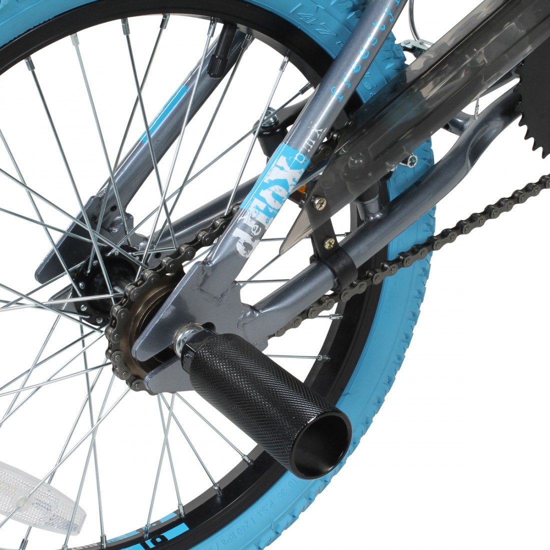 deTOX 18 Zoll BMX für Kinder 115-140 cm Mädchen Jungen ab ca, 5 Jahre Freestyle Fahrrad mit Pegs und 360° Rotor Kinderfahrrad Unisex Rad mit Bremsen