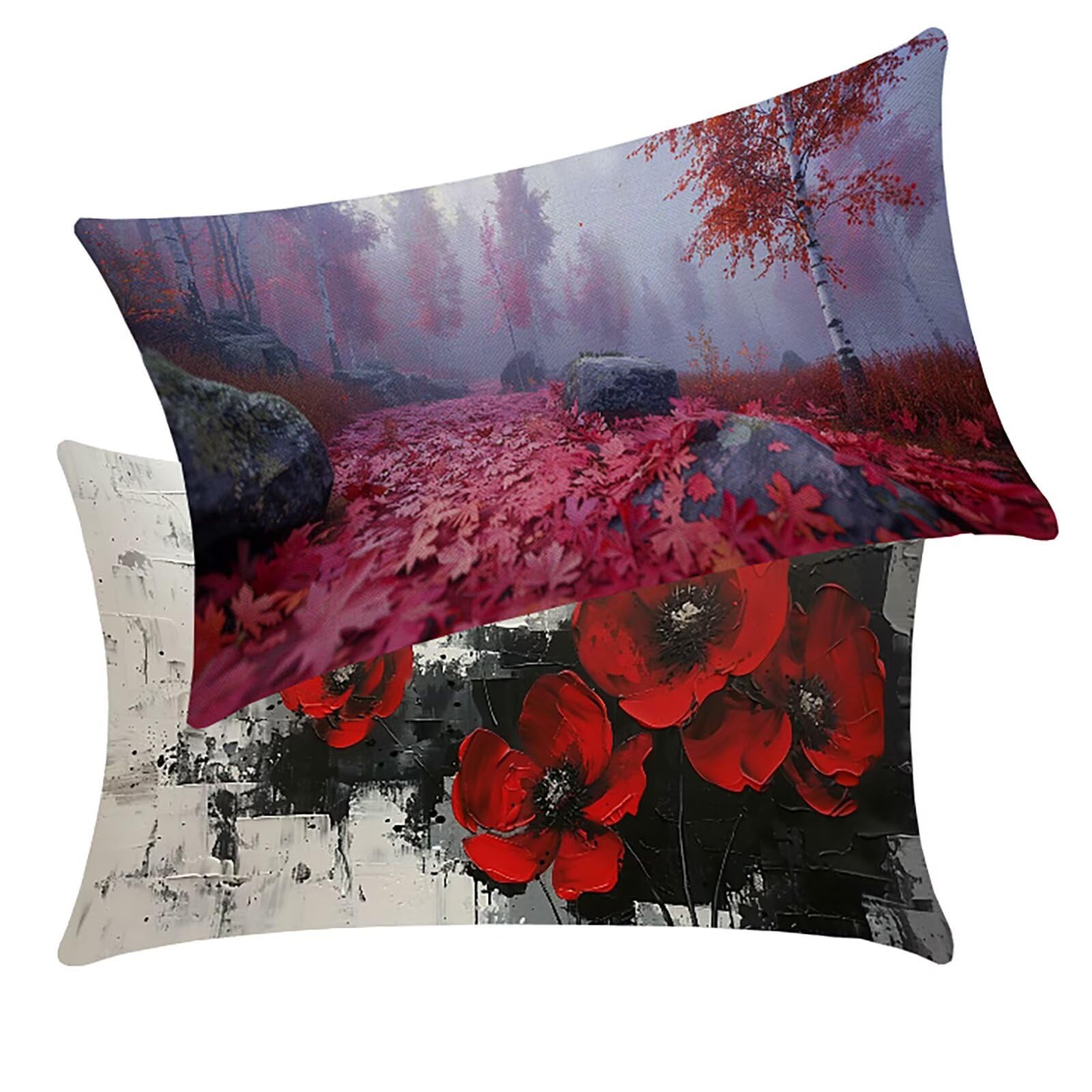 Coussin canape fleur lot de 2, le cadeau decoratif maison ideal