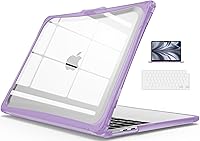 Vista 10 de IBENZER Hexpact Funda protectora para MacBook Air de 13 pulgadas 2026 2025 2024 2023 2022 M4 A3240 M3 A3113 M2 A2681, funda resistente y cubierta