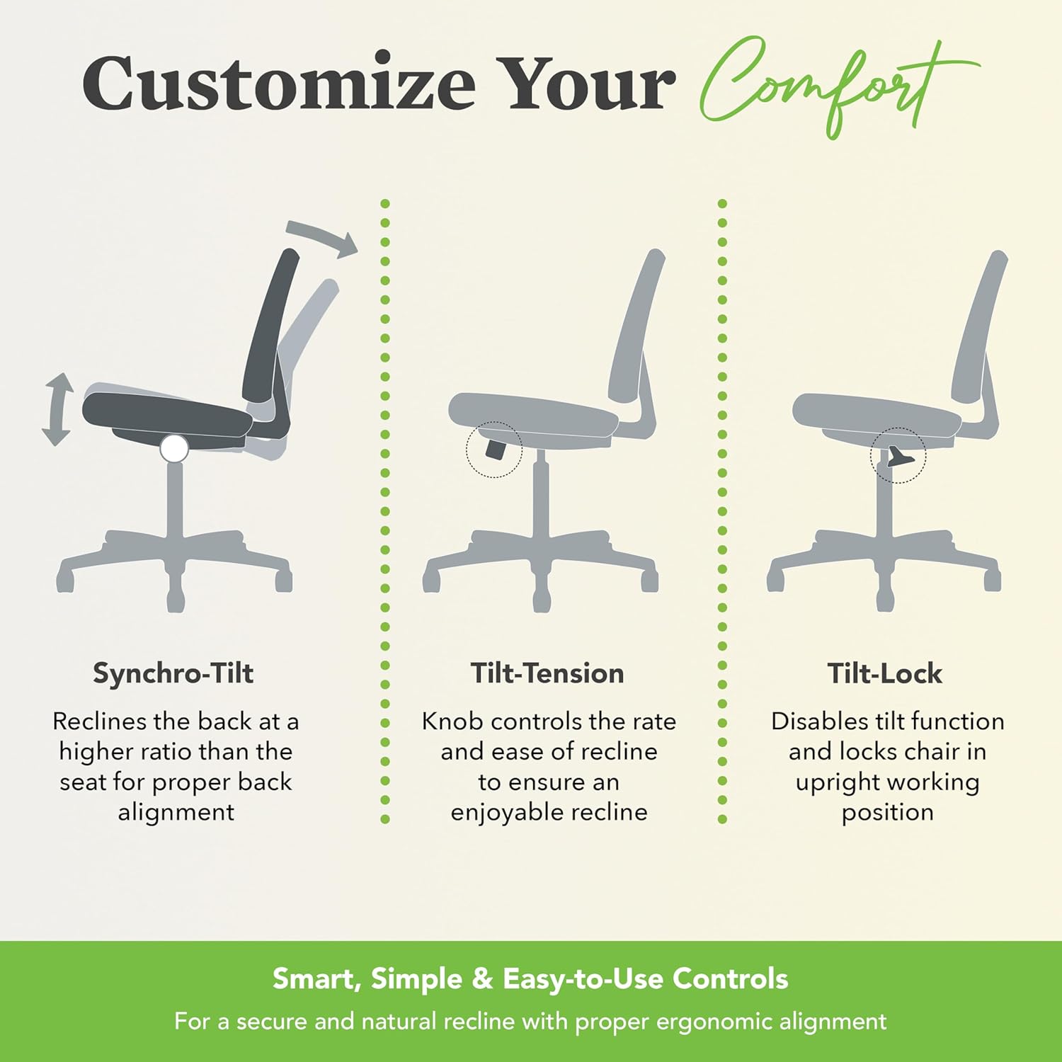HON Volt Task Chair - Armless Office Chair for Computer Desk, Black (H5703)