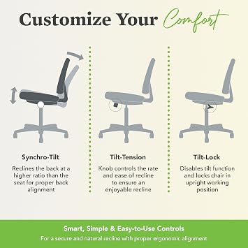 HON Volt Task Chair - Armless Office Chair for Computer Desk, Black (H5703)