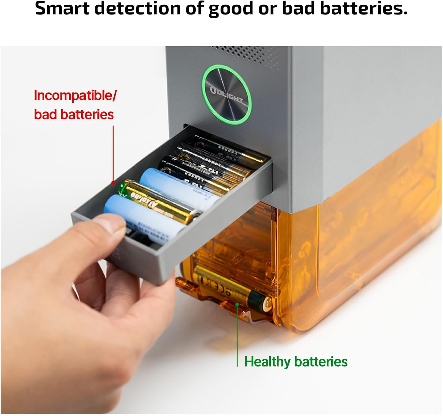 Smart detection of good or bad batteries with invalid battery bin