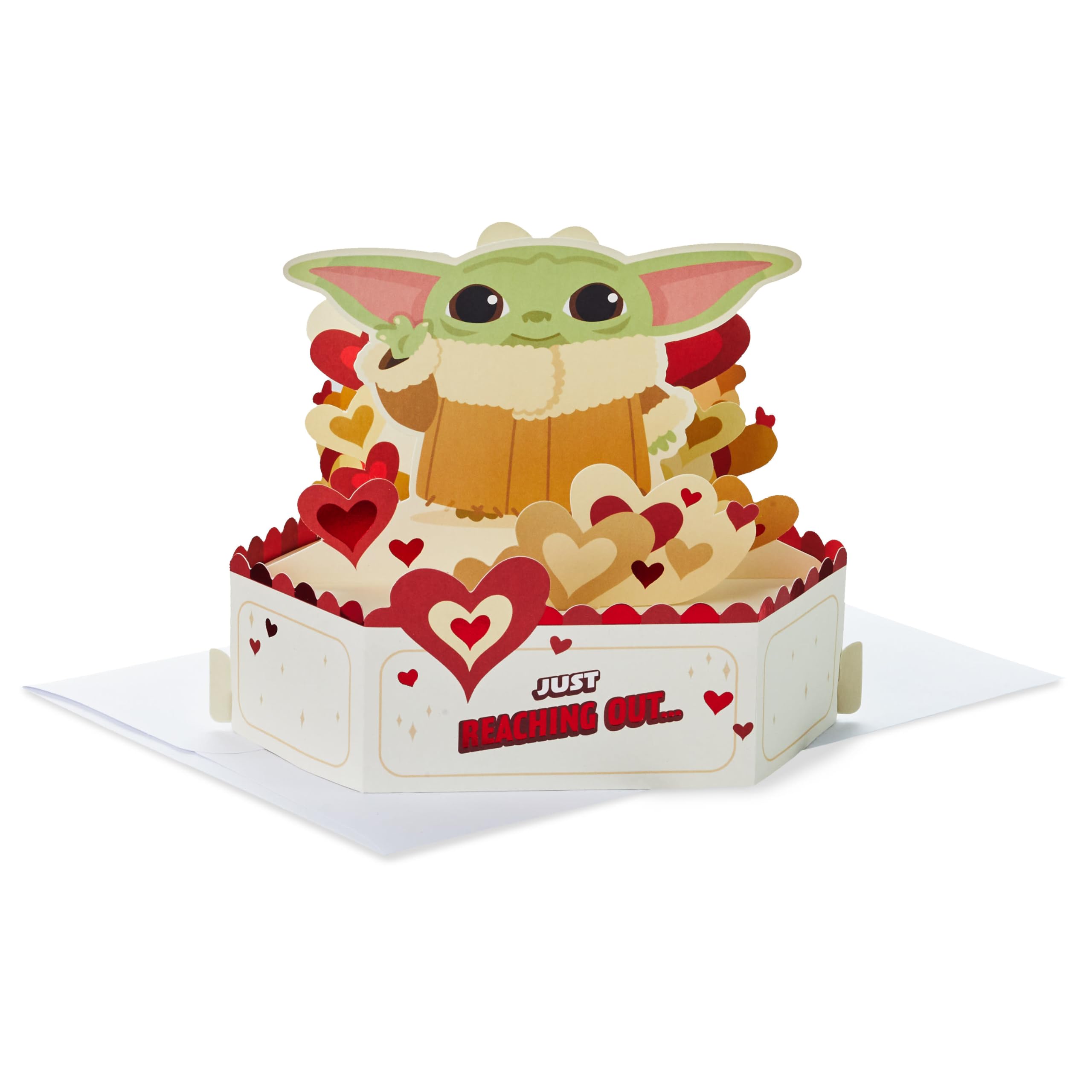 Paper Wonder Star Wars Mother's Day Pop Up Card (Baby Yoda) for Anniversary, Romantic Birthday, Love, May the 4th