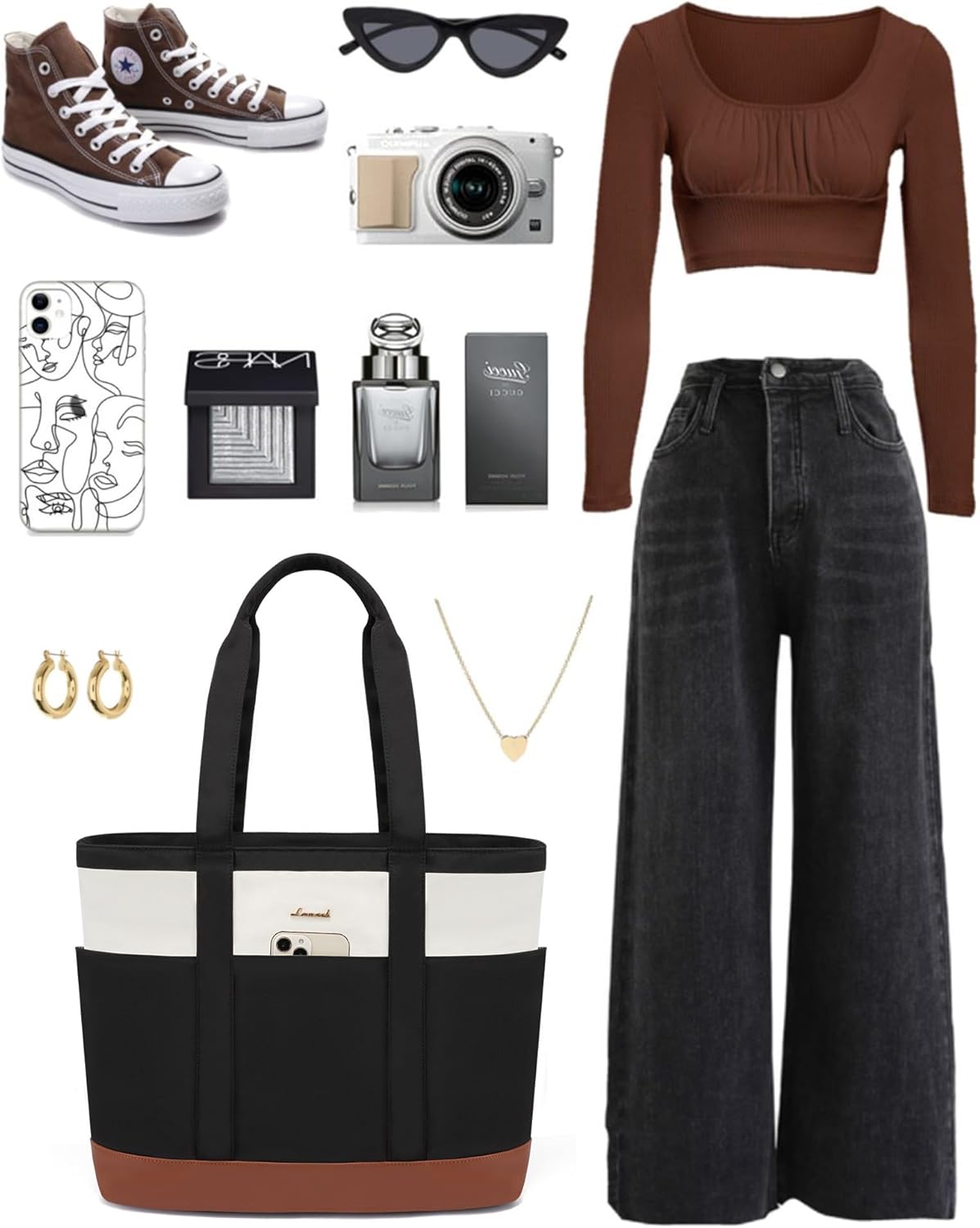 LOVEVOOK Tote Bag for Women - Lightweight Work Bag with 15.6 Inch Laptop Space - Image 7