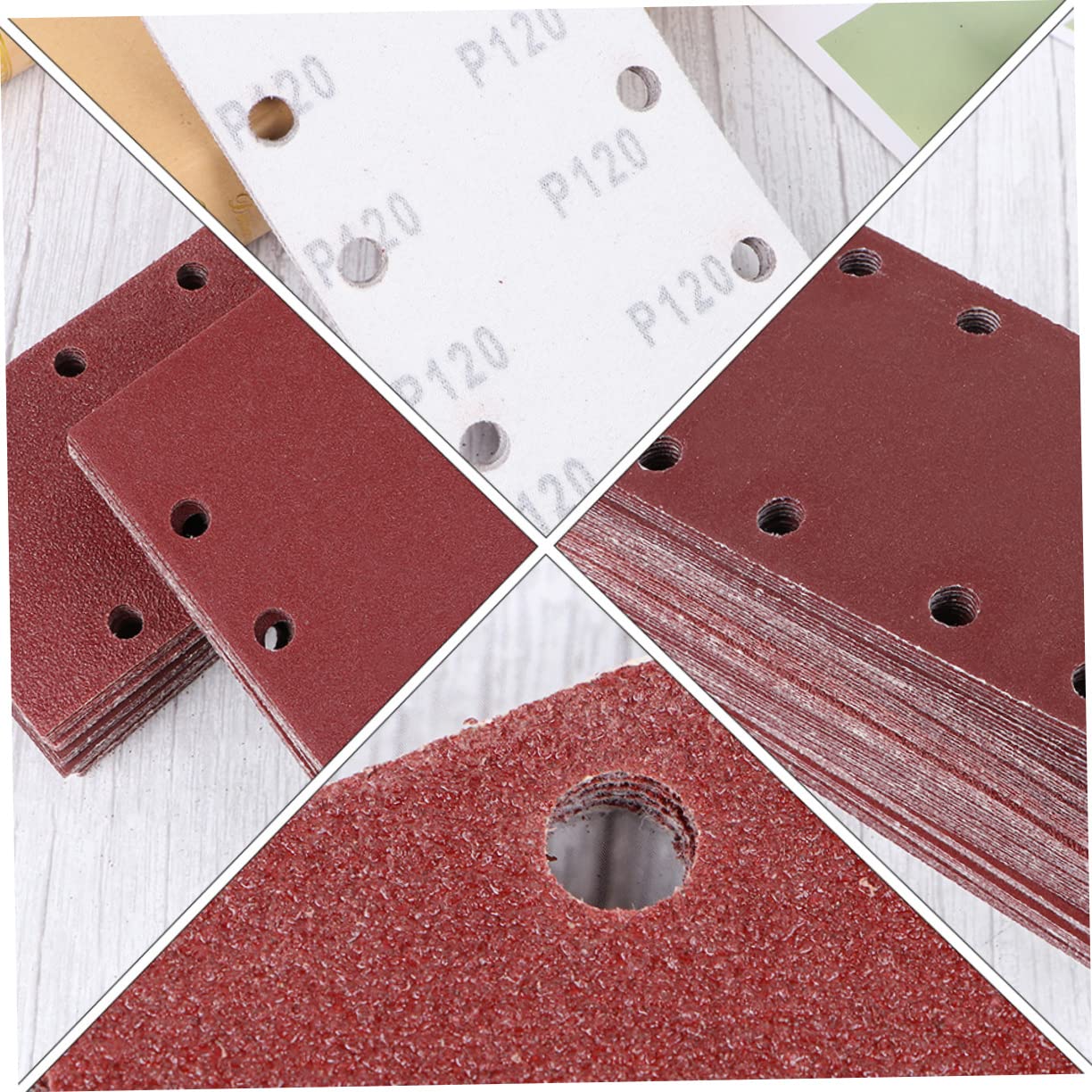 jojofuny Sanding Disc Aluminum Oxide Grits for Self Stick Sander Sheets Sandpaper for Woodworking and Finishing Each