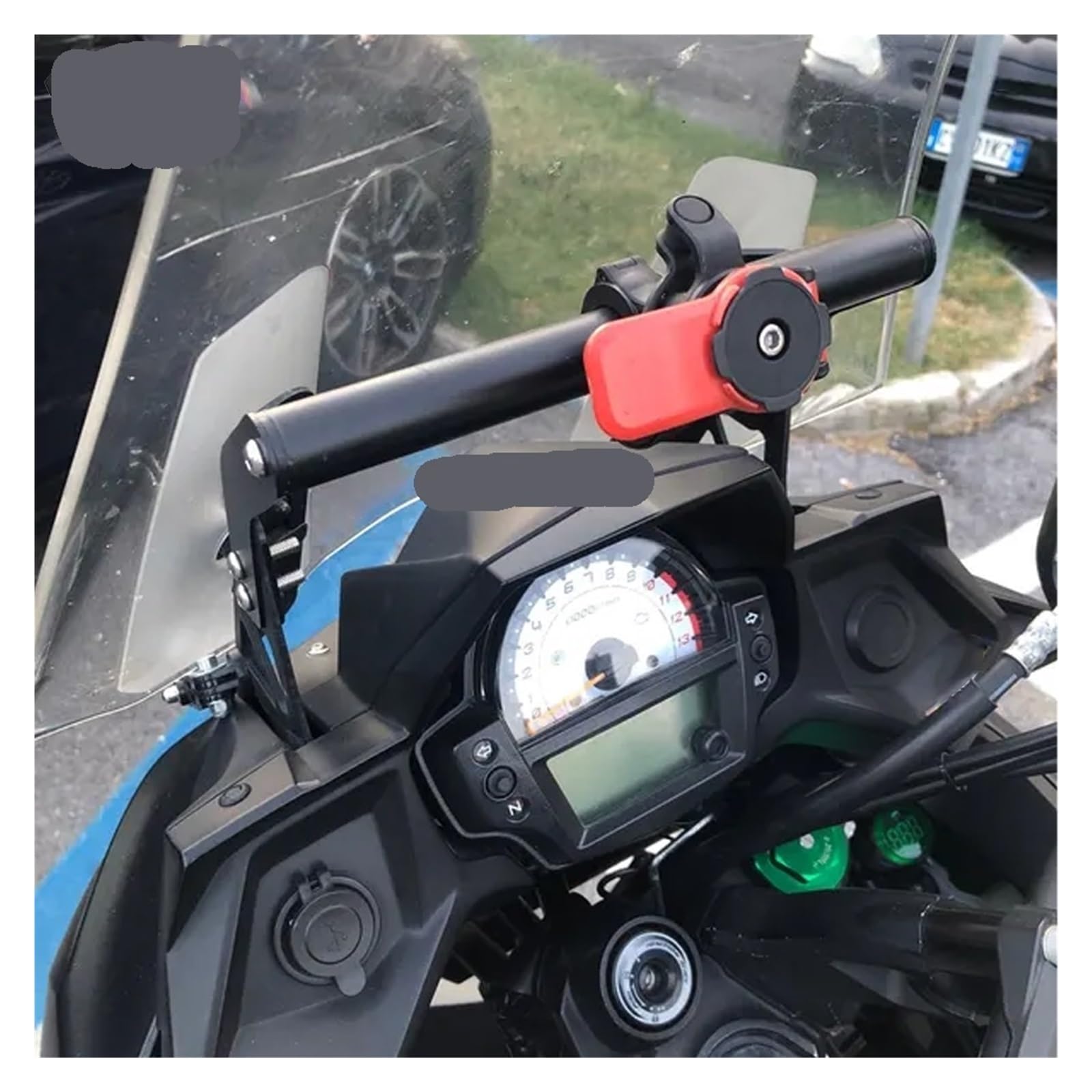Handyhalter Für Kawasaki Für Versys 650 KLE650 2015-2025 Motorrad Telefon Halter Stehen Unterstützung GPS Navigation Halterung