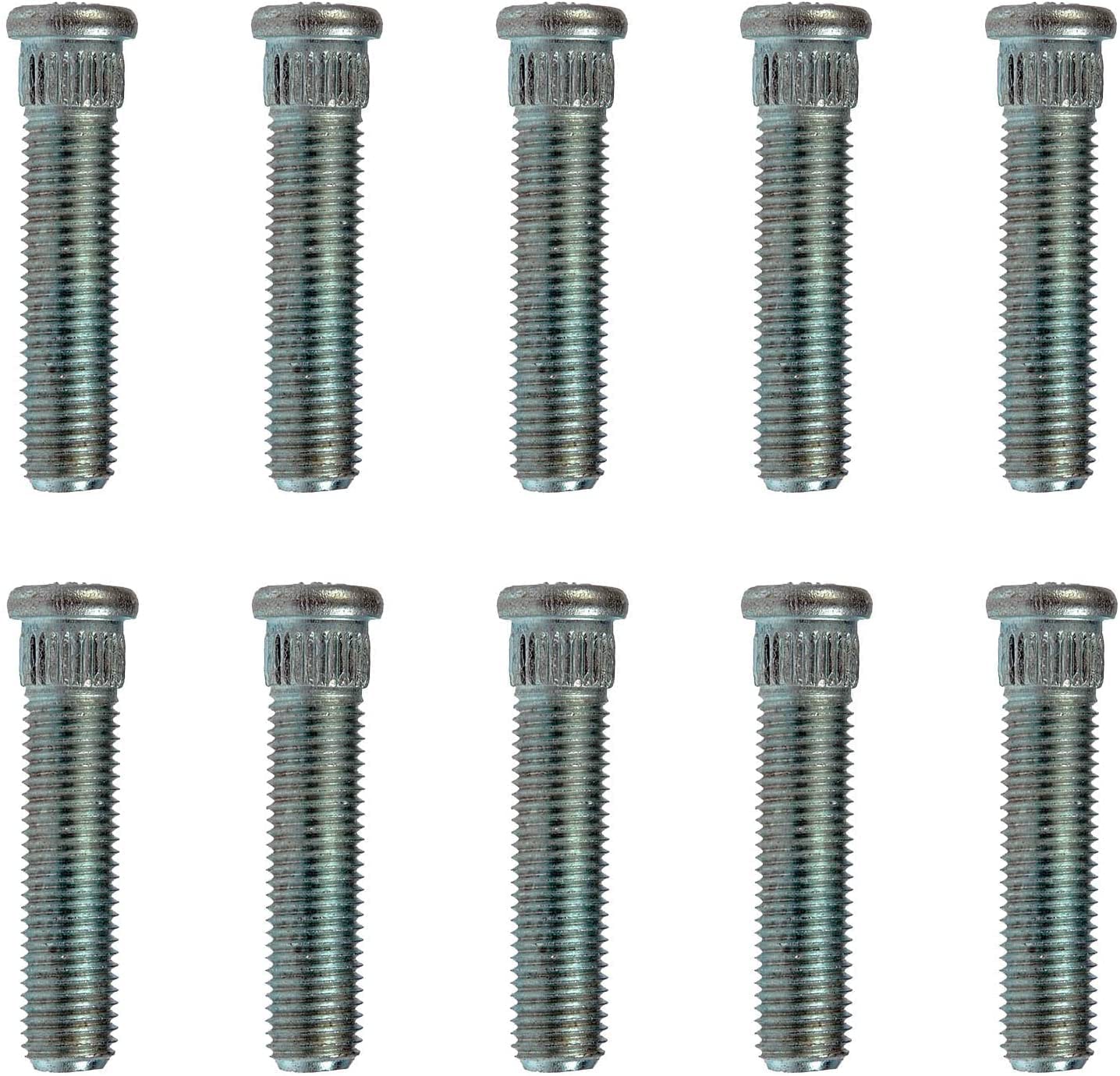 (Set of Ten Studs) 1/2" Longer Than Stock Wheel Stud Lug Bolt FITS 1982-2002 Chevrolet Camaro for Wheel Spacers and Aftermarket Rims/Wheels, .5" Extended Extra Length FITS Front & Rear @