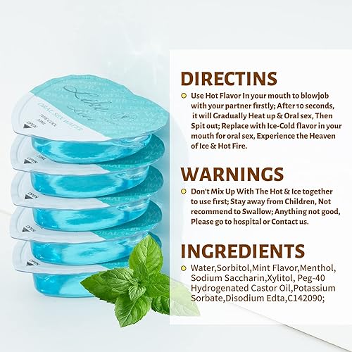 Miniatura 3 de Lubricante comestible saborizado para mamadas orales agua oral para parejas adultas lubricante sin enjuague paquete de 10 unidades fresa y menta
