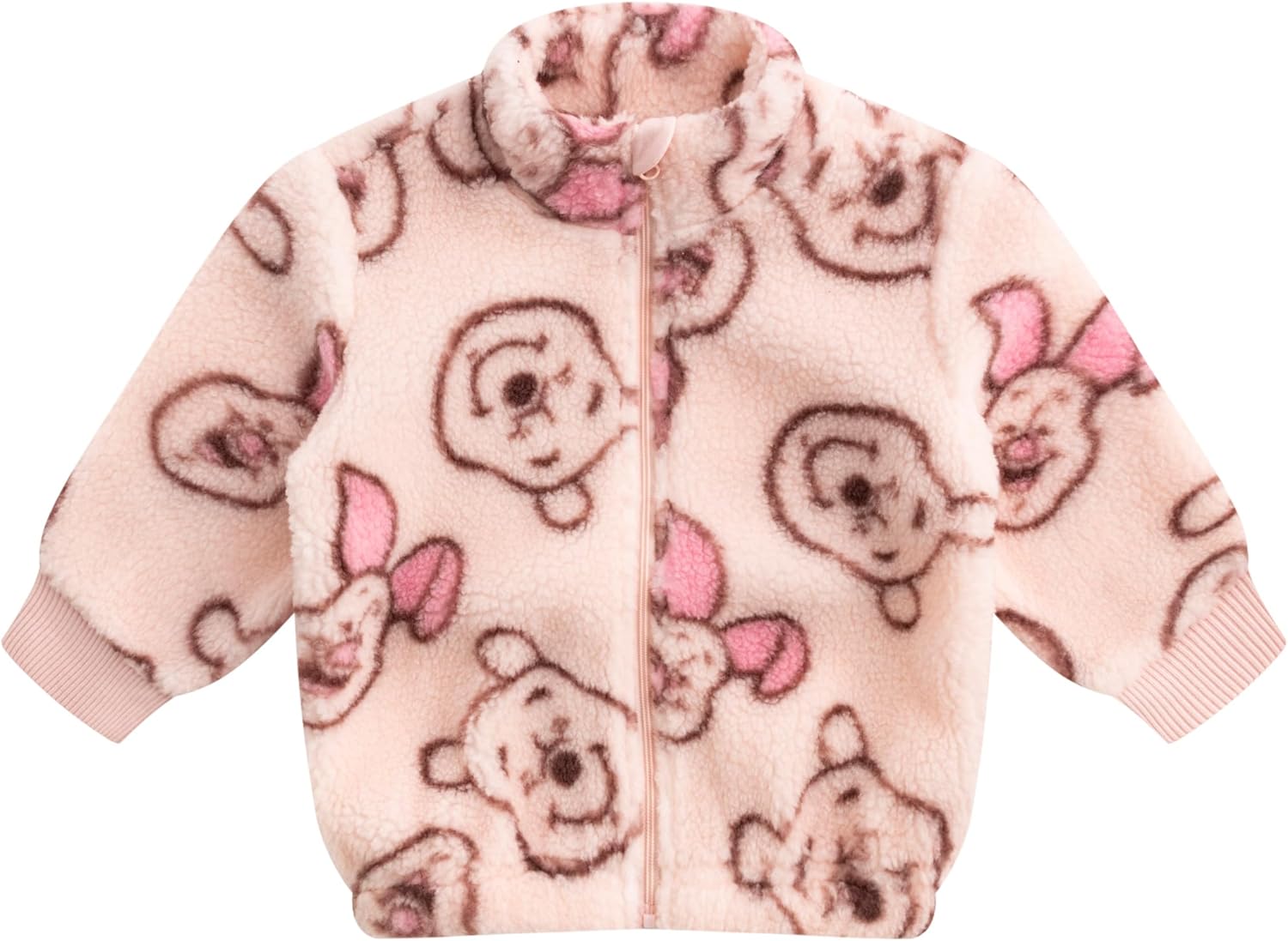 Disney Minnie Mouse Winnie the Pooh Girls Sherpa Coat Jacket for Infant, Toddler, and Big Kids