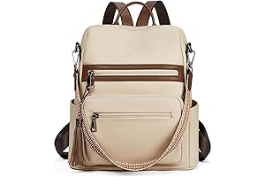 Women's Backpack Purse Vegan Leather Large Travel Backpack College Shoulder Bag with Tassel