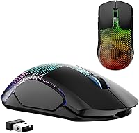 Vista 1 de FFJ Master02 - Mouse inalámbrico para juegos, 12000 DPI, Tri-Mode 2.4G/USB-C/Bluetooth 5.3 mouse para juegos, textura de piel de pitón