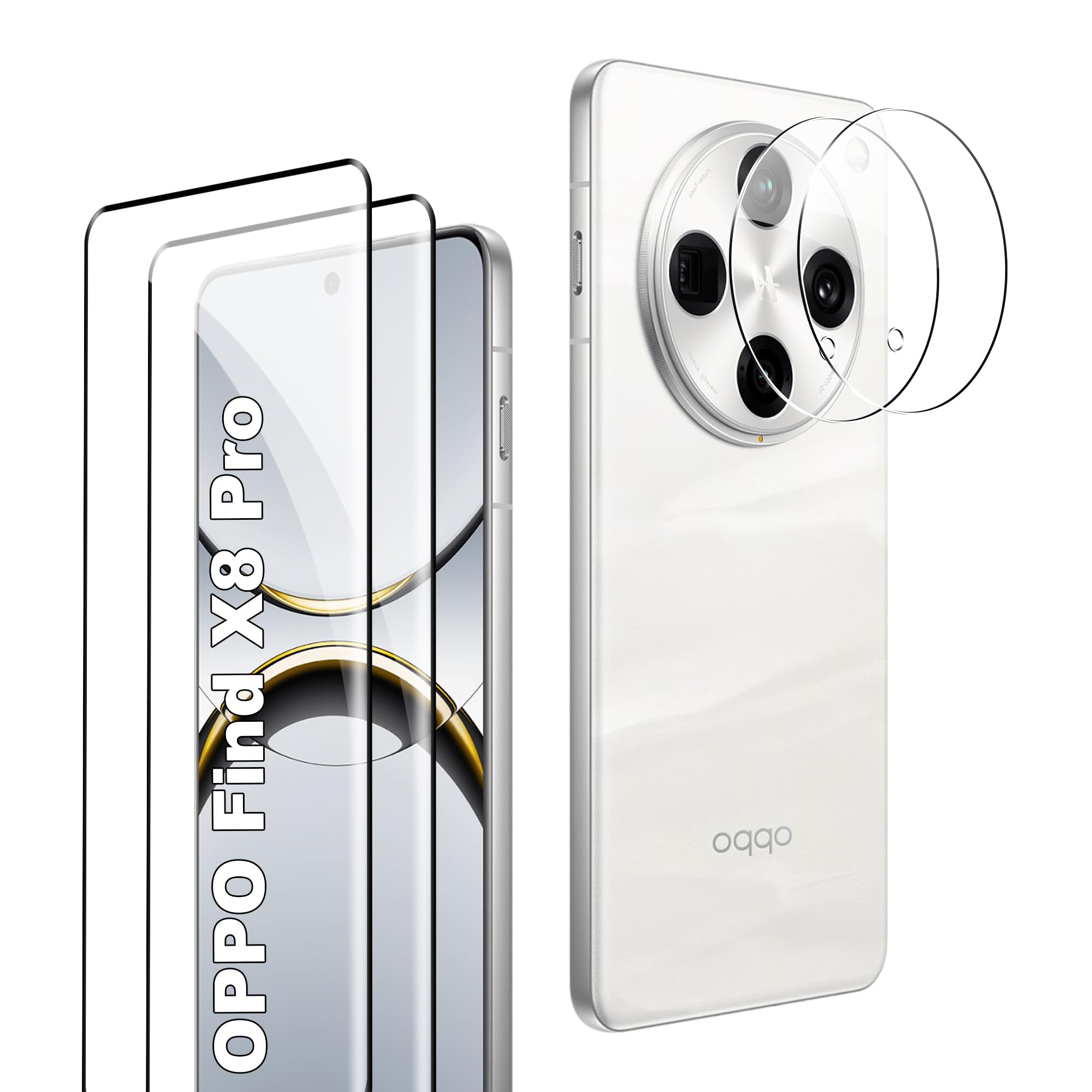 Rojeuinn Vetro Temperato Per IPhone 17 – 2 Pellicole Schermo + 2 Per Fotocamera + Protezione Posteriore, Con Guida Per Installazione