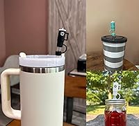 Vista 3 de 5 fundas de popote para Stanley Cup, fundas de silicona de grado alimenticio compatibles con vasos Stanley de 30 y 40 onzas con asas, protegen