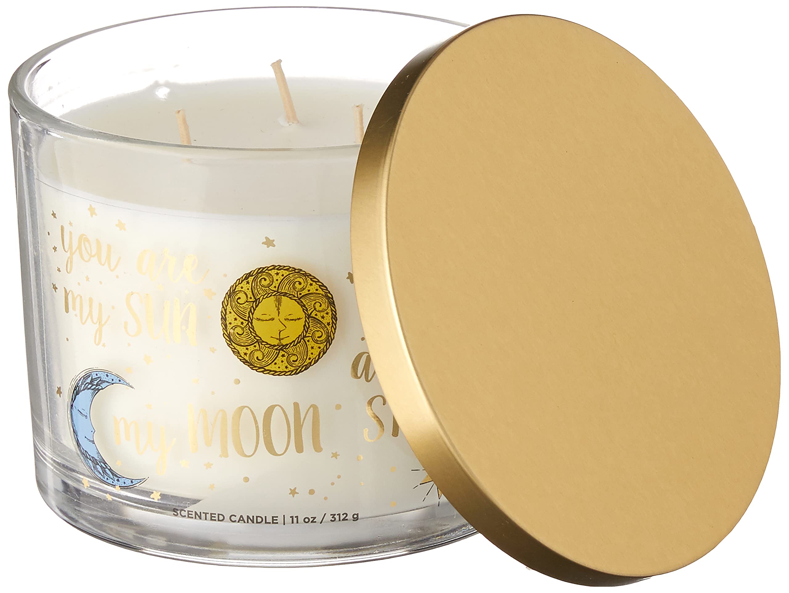 Aromascape PT41437 "You are My You are My Sun, and My Moon and My Stars" 3-Wick Scented Candle (Lavender, Cedarwood and Amber), 11-Ounce