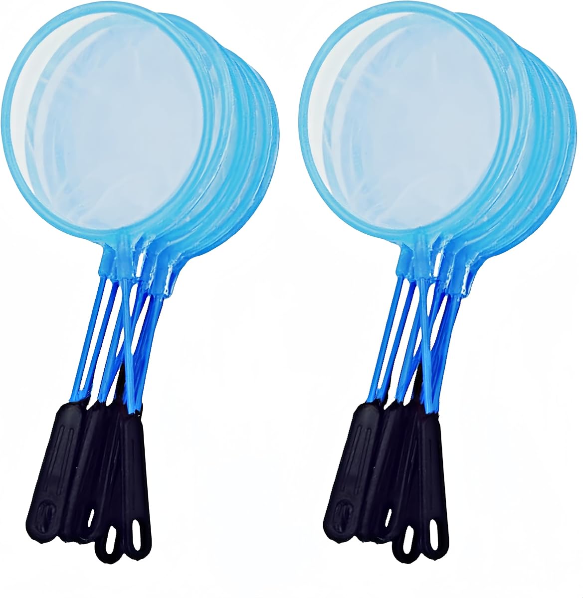 20pcs Aquarium Fish Net Cleaner Net Fish Tank Filter Nets, Brine Shrimp Sieve Fish Net High Density Mesh,Blue