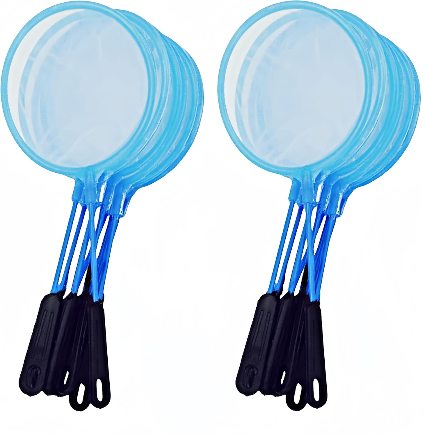 20pcs Aquarium Fish Net Cleaner Net Fish Tank Filter Nets, Brine Shrimp Sieve Fish Net High Density Mesh,Blue