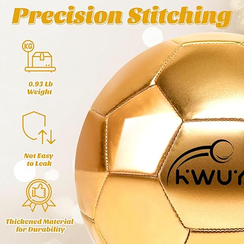 Miniatura 5 de Balón de fútbol de talla 3, 4, 5, con purpurina rosa, dorado, morado, con bomba, pelota de fútbol juvenil para niños pequeños, balón de fútbol