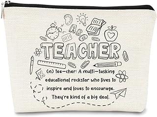 Makeup Bag Teacher Survival Kit Bag Teacher Cosmetic Bag,Teacher Gifts for Women Small makeup bag Teacher Appreciation Gift Graduation Gifts Teacher Birthday Gifts