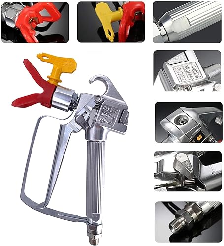 Miniatura 3 de LAIBOREC Kit de pistola de pintura sin aire, 9 piezas con 2 puntas 517 y protector de boquilla, 5 filtros de pistola pulverizadora de pintura sin