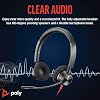 Poly Blackwire 3320 Kablolu Kulaklık - Esnek Mikrofon Kolu - Hi-Fi Stereo - USB-C veya USB-A üzerinden PC/Mac ile Bağlantı - Takımlar/Zoom ile Uyumlu