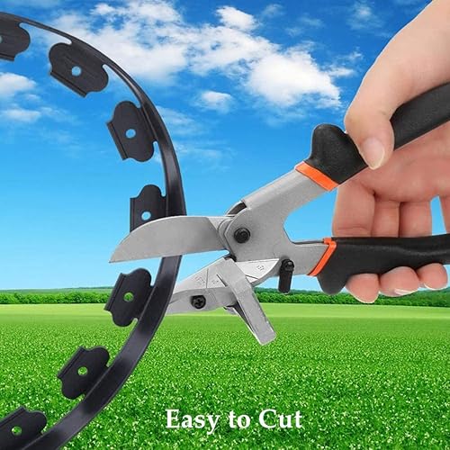 Miniatura 4 de WOWCASE Kit de bordes de paisaje de 2 pulgadas de alto, 20 pies con 20 púas adicionales, bordes de plástico para césped para paisajismo, patio,