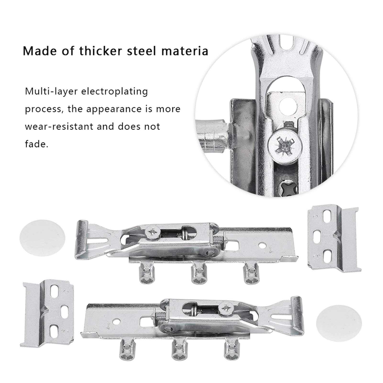 2Pcs Kitchen Cabinet Sospensione Rail, Universal Hidden Kitchen Cabinet Staffa Regolabile 150 kg Codice Sospensione per Armadio Montato A Parete Heavy Duty Cucina Parete Armadio Montato A Parete