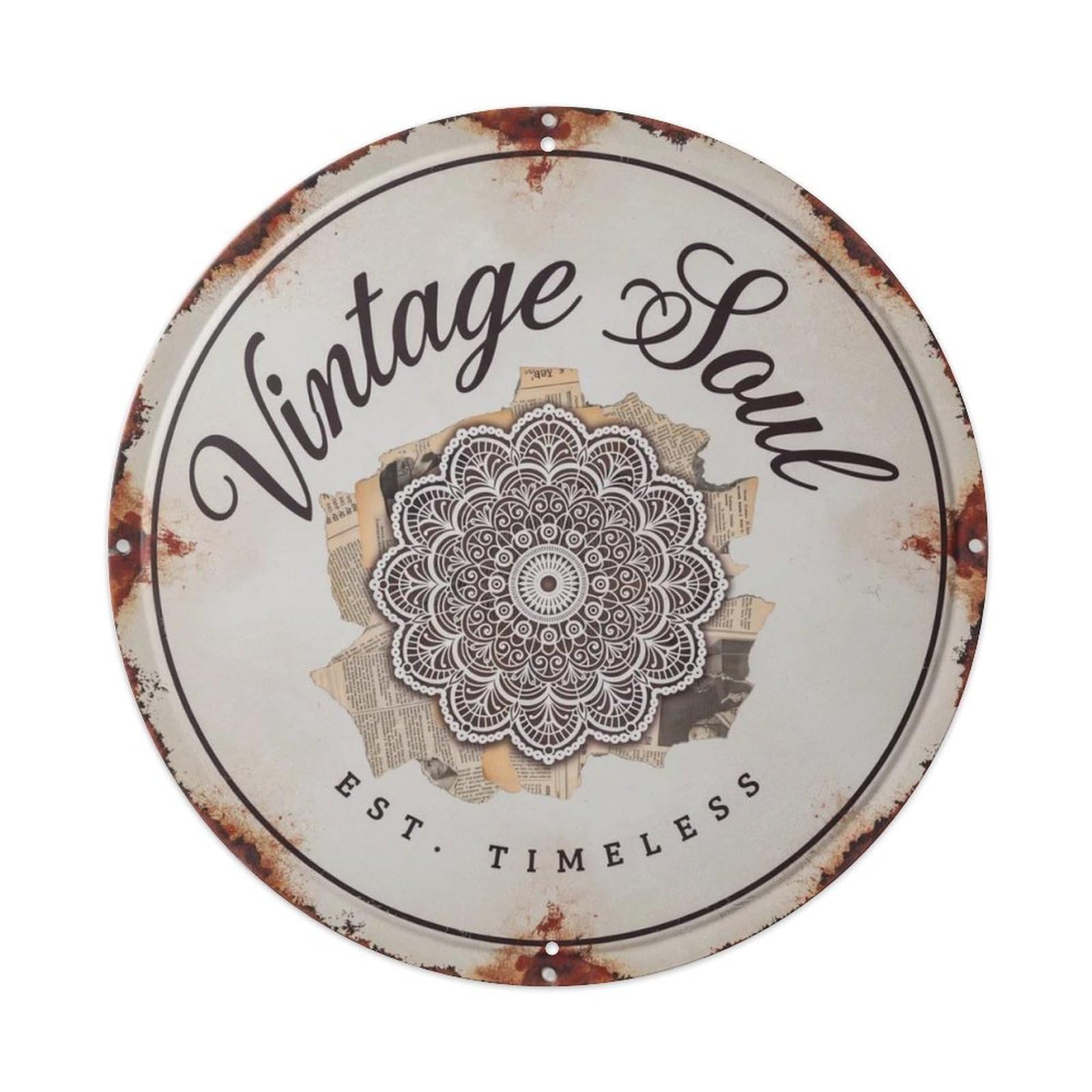 Vintage Soul Retro Collage Metal Tin Sign Plaque