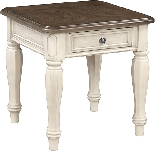 Bernards Linden 24" Tall End Table with 4 Legs in