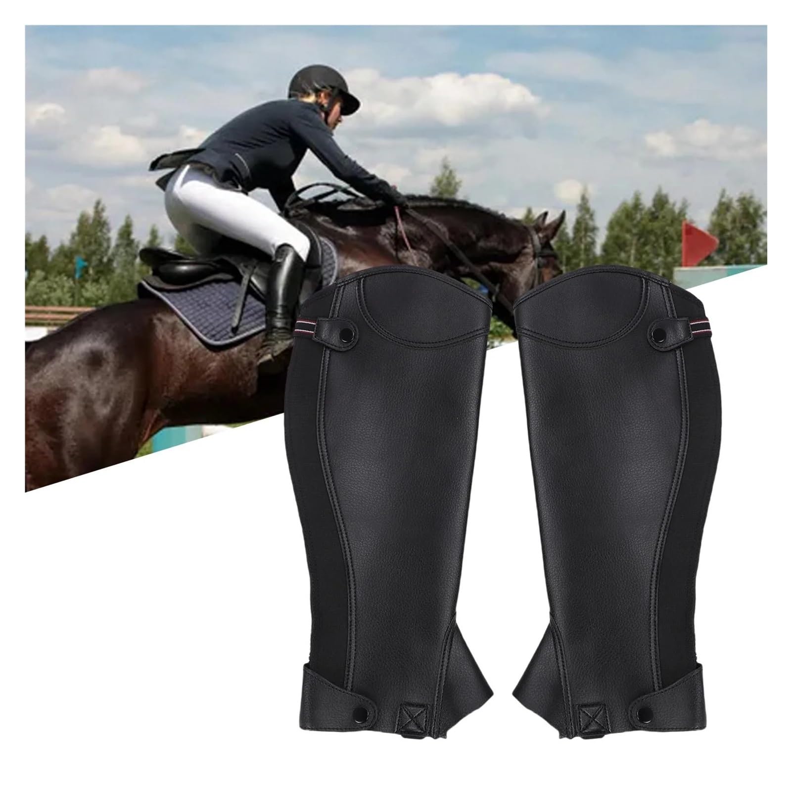 Reitgamaschen Halbchaps for Erwachsene, Reiten, for, Mikrofaser-Beinschutz, Chaps for