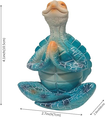 Miniatura 3 de Decoración de tortuga marina de resina, accesorios de meditación zen, estatuas de adorno de tortuga costera para decoración del hogar, habitación