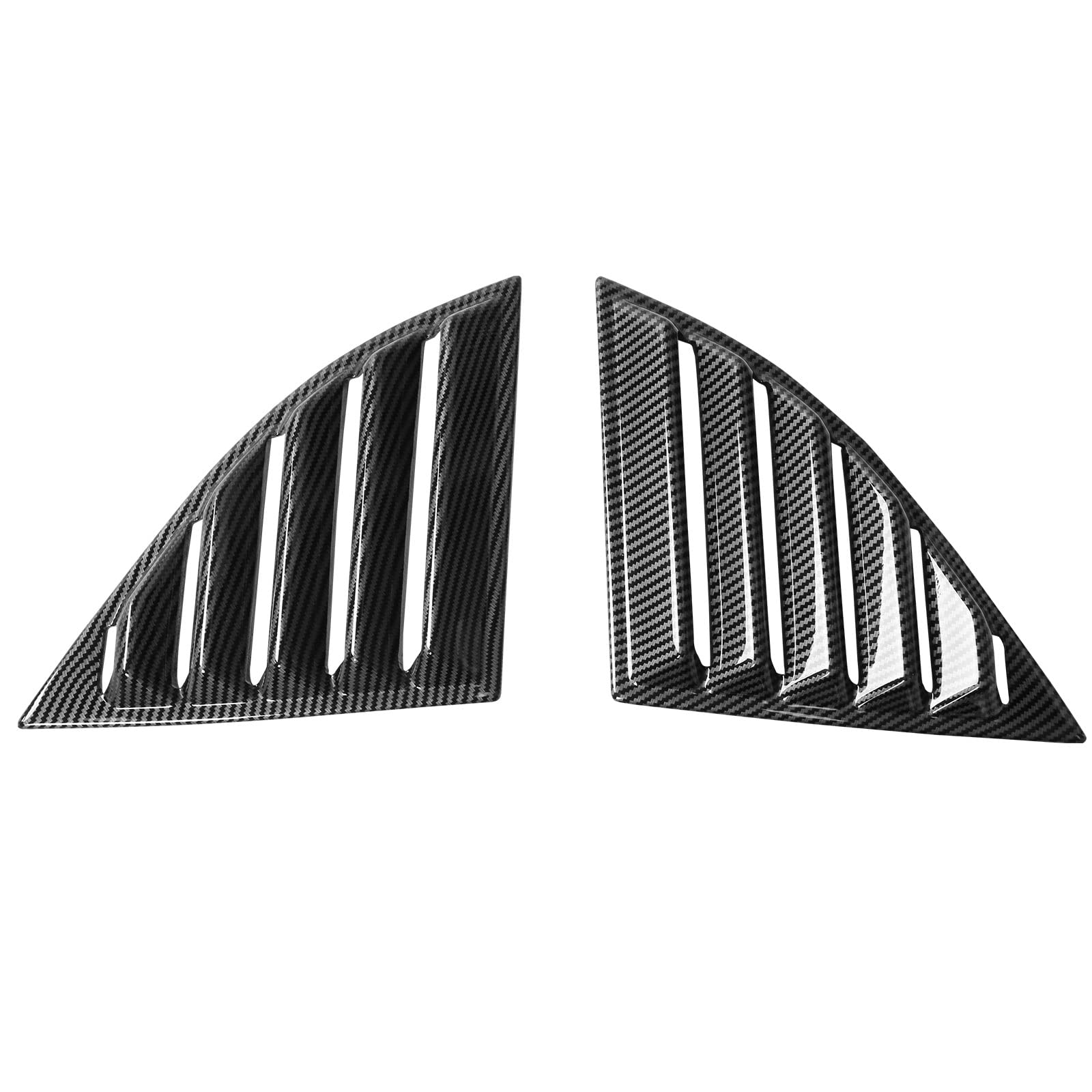 IKON MOTORSPORTS, Window Louvers Compatible with 2020-2025 Toyota GR Supra A90 A91, 2PCS Side Louvers Air Vent Scoop Sun Rain Shade Vent Cover IKON Style PP Polypropylene Carbon Fiber Print, 2021