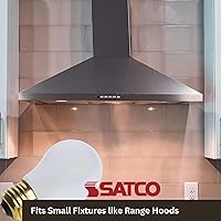 Vista 5 de Satco S4881-Bombillas incandescentes A15 de 40 vatios para electrodomésticos pequeños, a prueba de roturas, 130 voltios, base E26, acabado