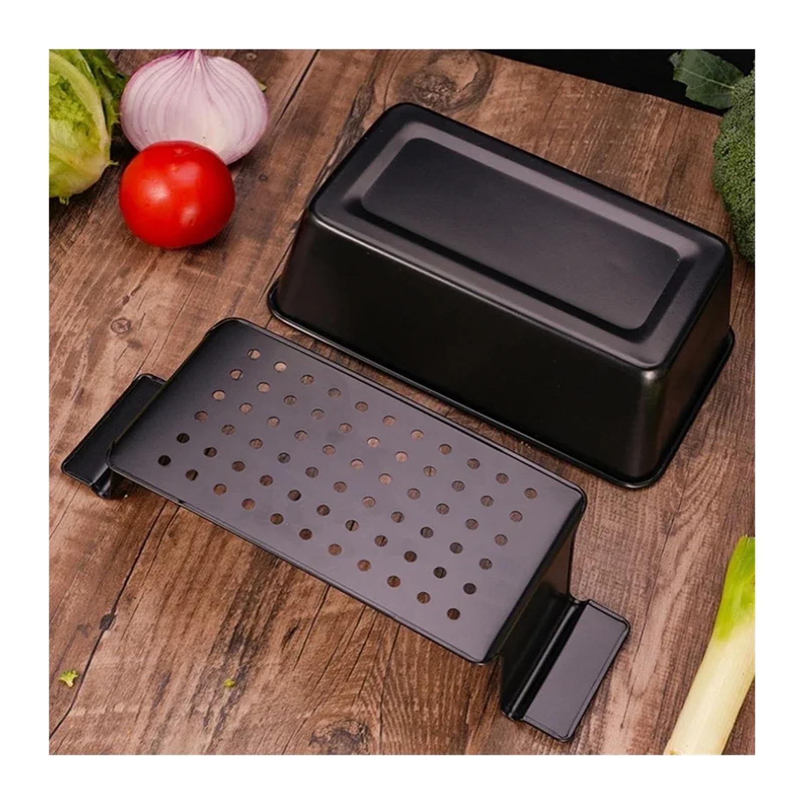 Moule à pain rectangulaire métallique antiadhésif avec grille