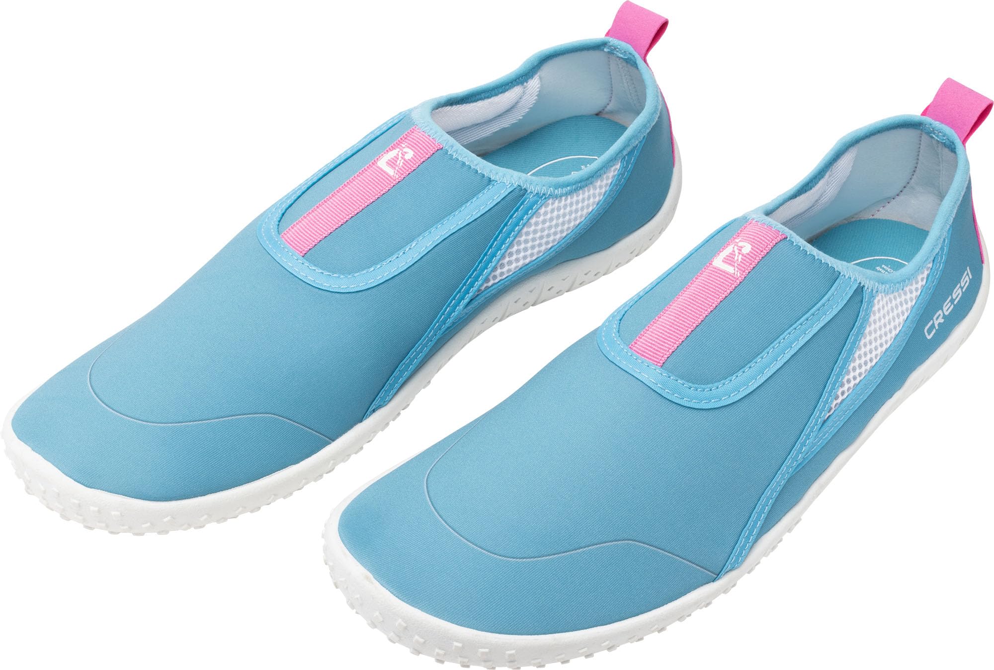 CRESSI Buty Kiwi Azure/Pink White Sole 39 - Unisex Buty Idealne do Sportów Wodnych i Spacerów w Wilgotnym Środowisku, Nad Morzem i na Plaży, Lazurowa