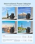 Pocket-Sized International Power Adapter, BEONDON 5-in-1 European Travel Plug with Dual USB-C (25W PD + 15W) & USB-A, 2 Polarized US AC Outlets for Europe UK AU IT JP | Power up to 5 devices at once with 2 AC outlets and 3 USB ports.Ideal for phones,