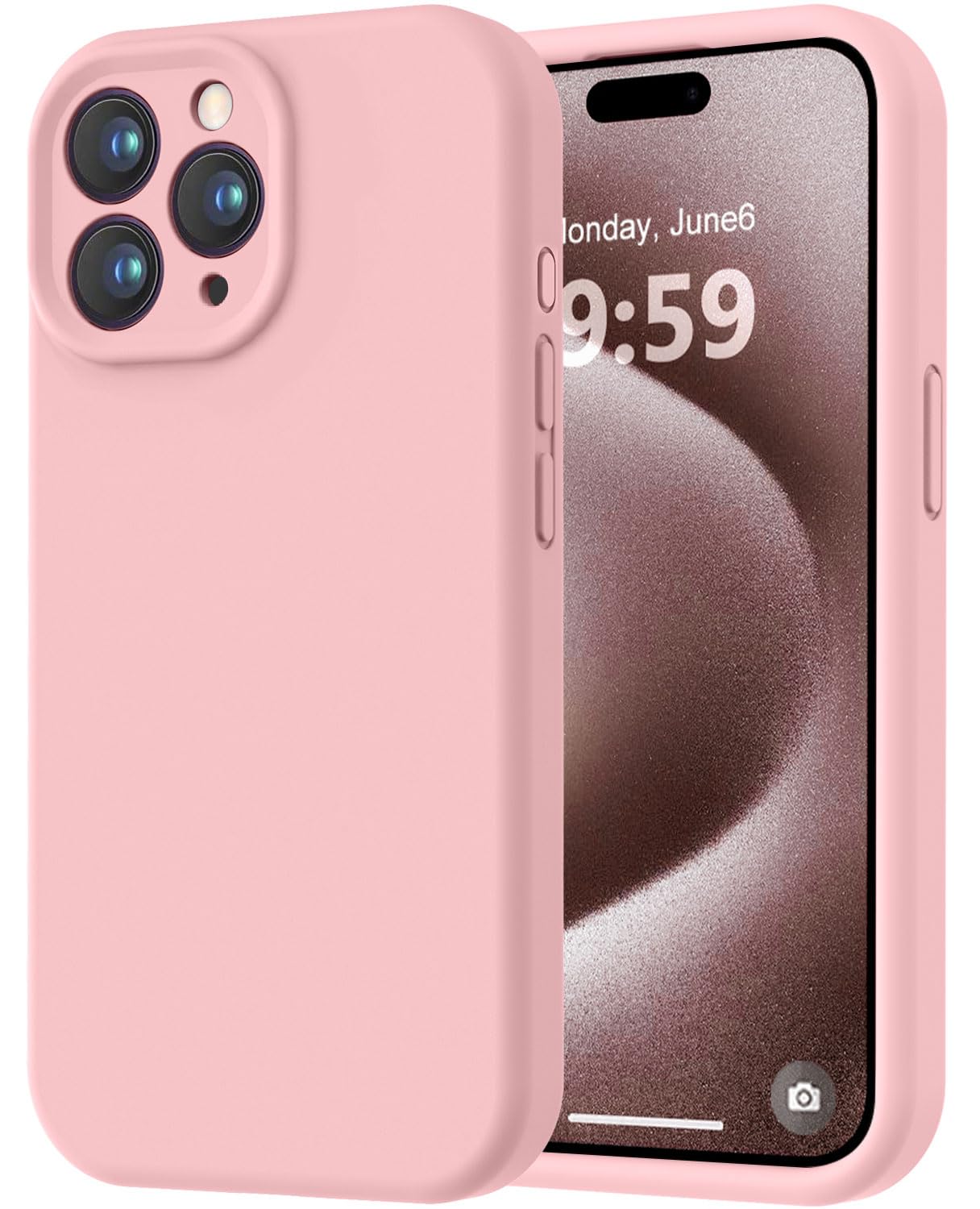 LOVE 3000 Designed for iPhone 15 Pro Case, Premium Silicone with [Soft Anti-Scratch Microfiber Lining] Shockproof Protective Phone Case for Men Women