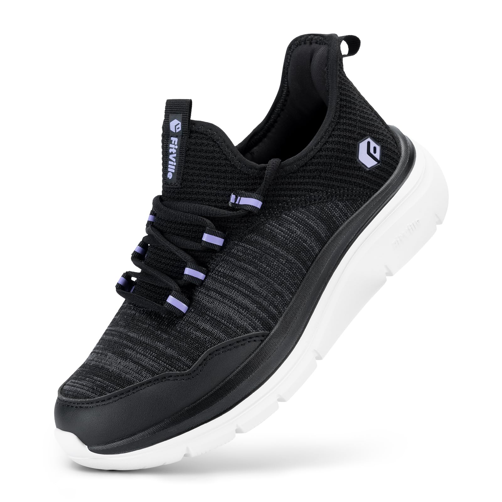 FitVille Scarpe da Camminata Donna Pianta Larga Leggere Sneakers Ginnastica Sportive Comode Scarpe da Passeggio Fitness Ammortizzate